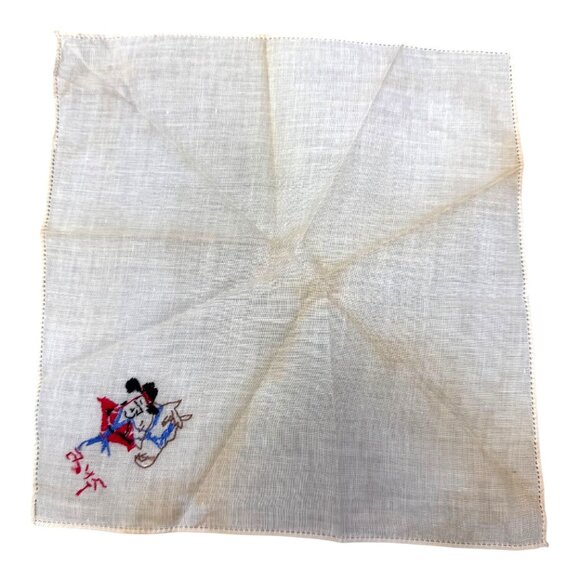 Lot 3 Vintage Texas Embroidered Handkerchief State Souvenir Longhorn Rodeo READ - Picture 7 of 14